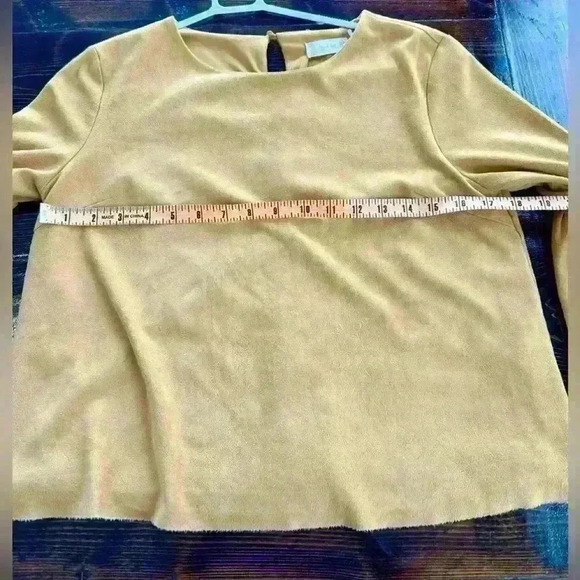 ALTAR’D STATE tan Faux Suede Top L - Picture 5 of 6
